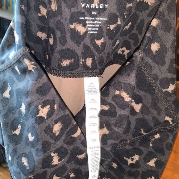 Varley Montero cropped high rise XS cheetah print athletic leggings - Picture 4 of 5